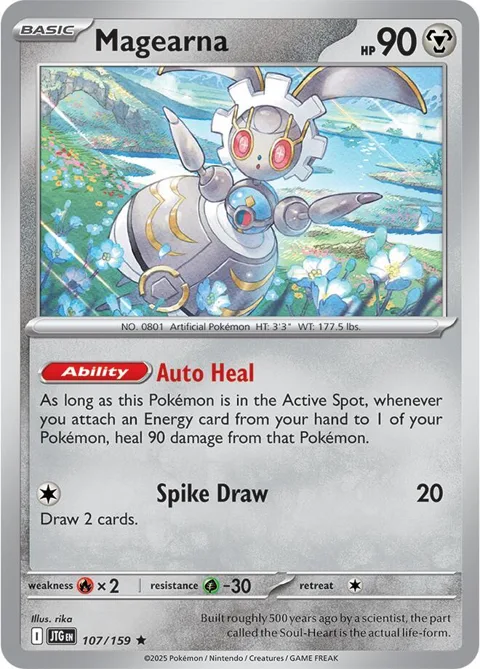 Magearna #107/159 Reverse Holofoil Pokémon card from Journey Together