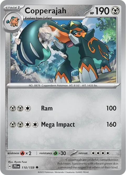 Copperajah #110/159 Reverse Holofoil Pokémon card from Journey Together