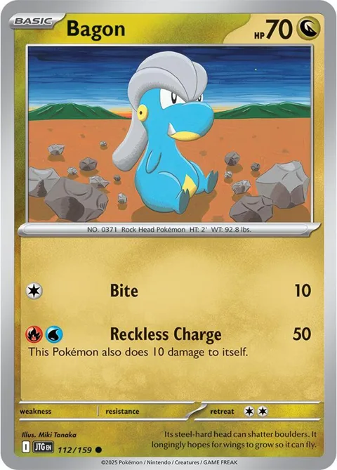 Bagon #112/159 Reverse Holofoil Pokémon card from Journey Together