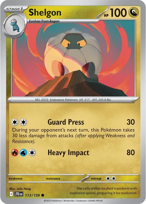 Shelgon #113/159 Pokémon card from Journey Together