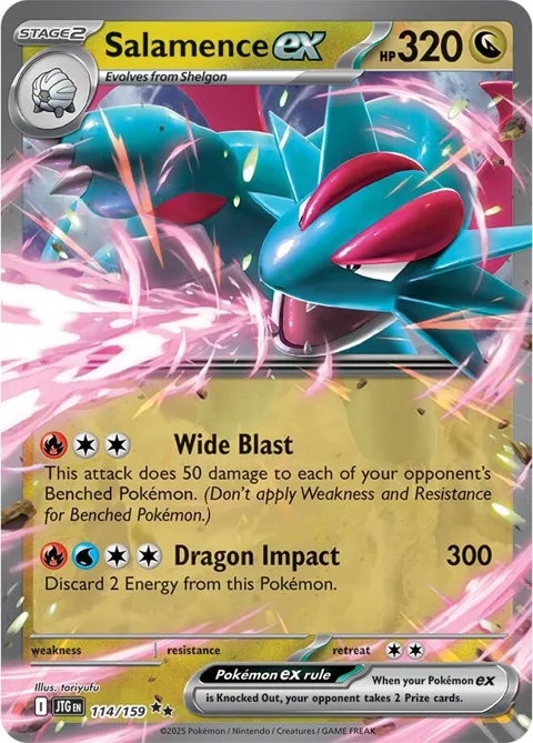 Salamence ex #114/159 Holofoil Pokémon card from Journey Together