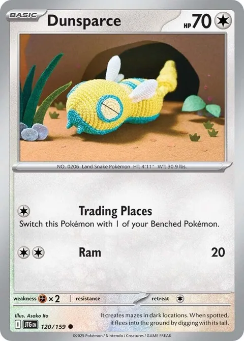 Dunsparce #120/159 Pokémon card from Journey Together