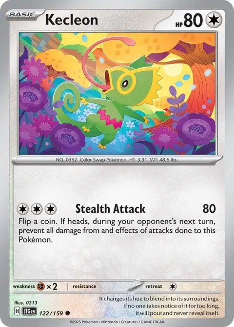 Kecleon #122/159 Reverse Holofoil Pokémon card from Journey Together