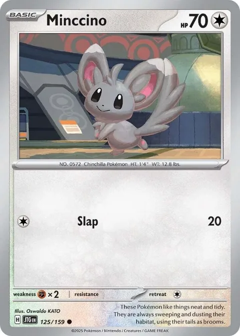 Minccino #125/159 Reverse Holofoil Pokémon card from Journey Together