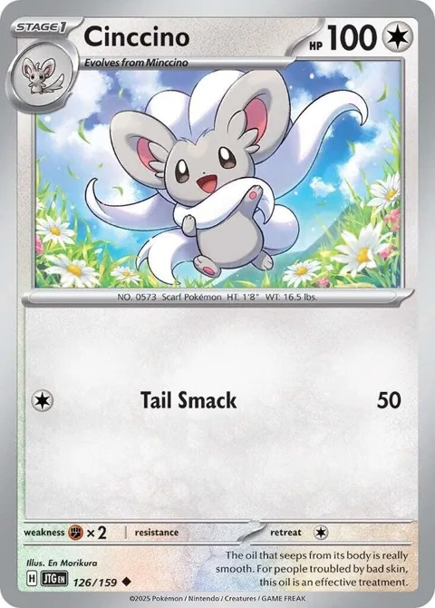 Cinccino #126/159 Pokémon card from Journey Together