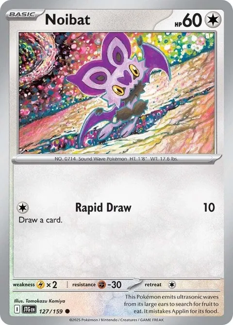 Noibat #127/159 Reverse Holofoil Pokémon card from Journey Together