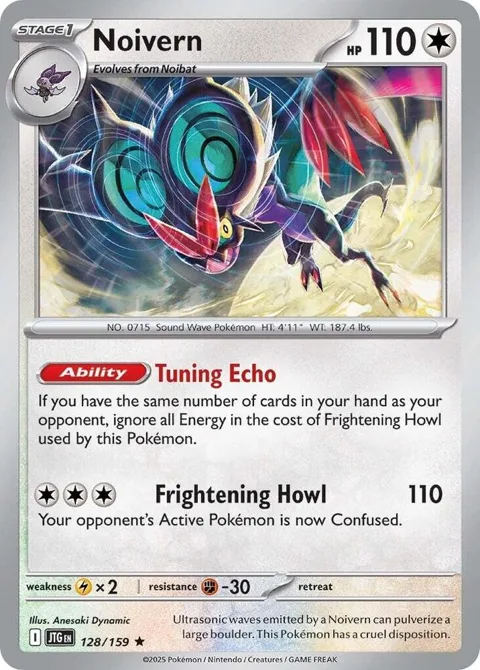 Noivern #128/159 Reverse Holofoil Pokémon card from Journey Together