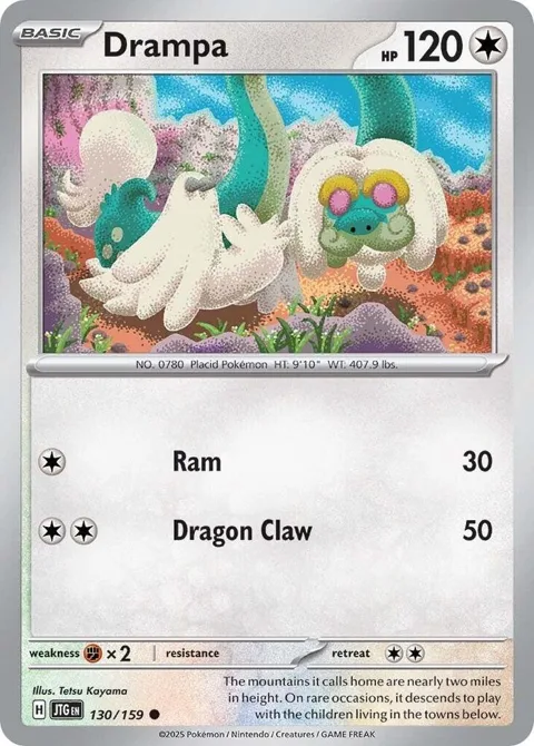 Drampa #130/159 Pokémon card from Journey Together