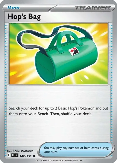 Hop's Bag #147/159 Reverse Holofoil Pokémon card from Journey Together