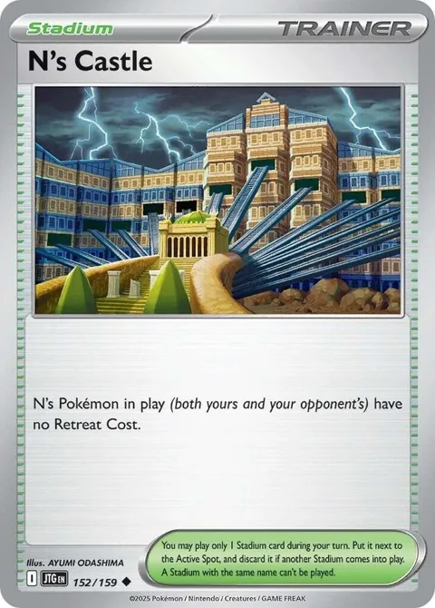 N's Castle #152/159 Reverse Holofoil Pokémon card from Journey Together