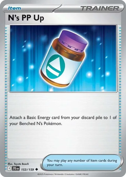 N's PP Up #153/159 Pokémon card from Journey Together