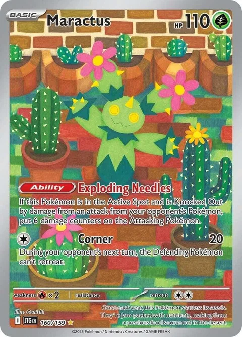 Maractus #160/159 Holofoil Pokémon card from Journey Together