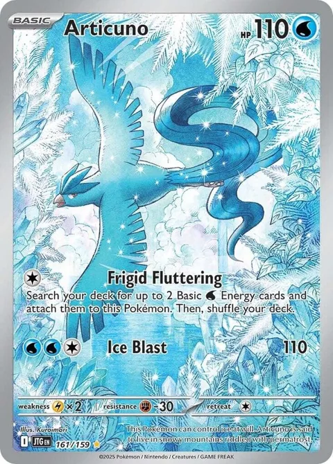 Articuno #161/159 Holofoil Pokémon card from Journey Together