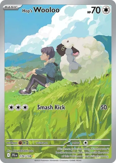 Hop's Wooloo #170/159 Holofoil Pokémon card from Journey Together