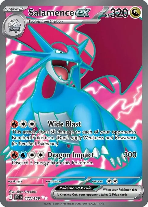 Salamence ex #177/159 Holofoil Pokémon card from Journey Together