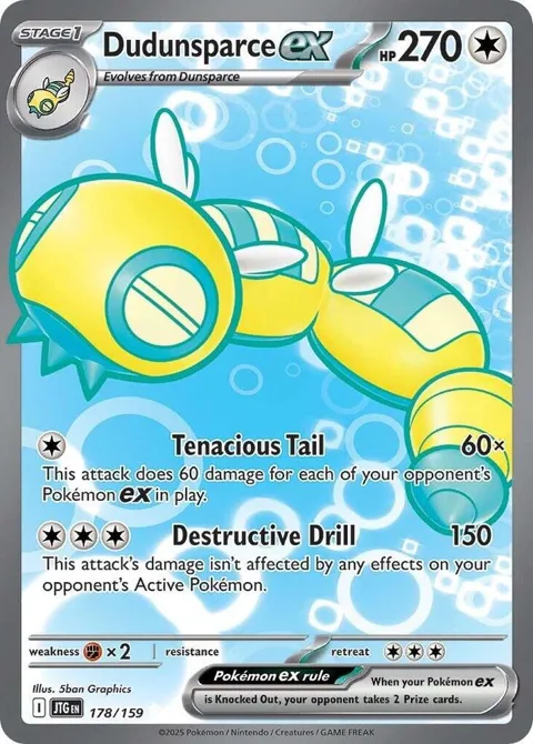 Dudunsparce ex #178/159 Holofoil Pokémon card from Journey Together