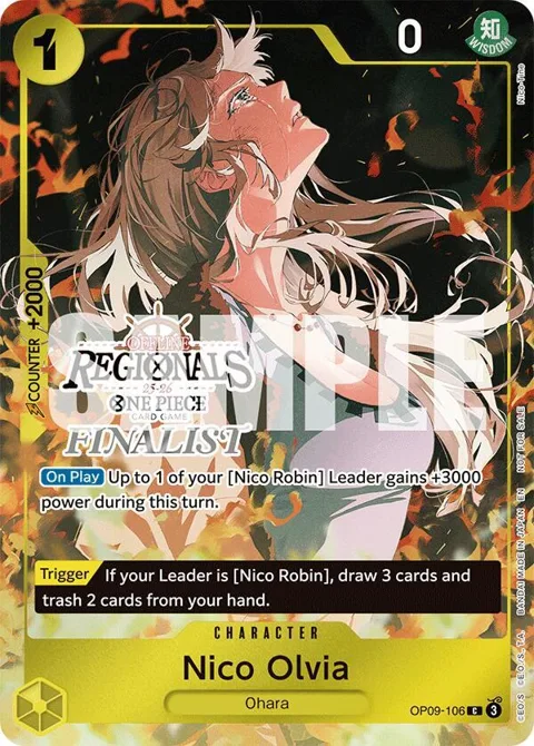 Nico Olvia Offline Regional Finalist Card Set 2025 Vol.1 OP09-106 One Piece card from One Piece Promotion Cards