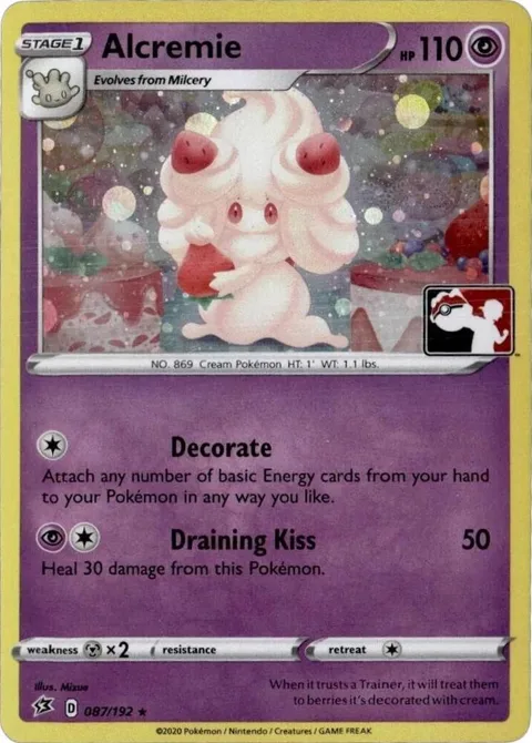 Alcremie - 087/192 League Promo #087/192 Holofoil Pokémon card from League & Championship Cards