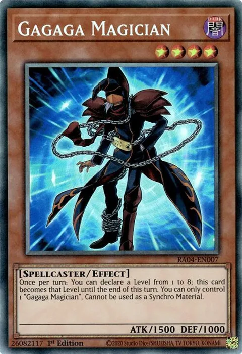 Gagaga Magician Prismatic Collector's Rare RA04-EN007 Yu-Gi-Oh card from Quarter Century Stampede