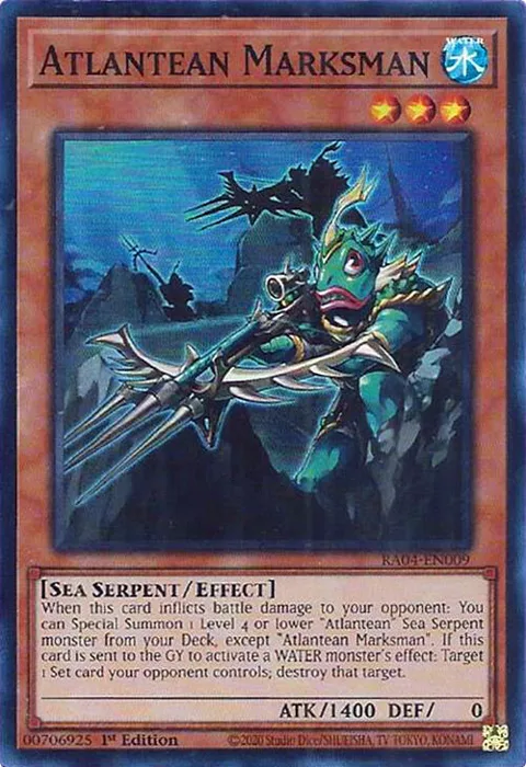 Atlantean Marksman RA04-EN009 Yu-Gi-Oh card from Quarter Century Stampede