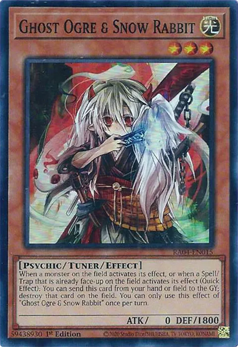 Ghost Ogre & Snow Rabbit RA04-EN015 Yu-Gi-Oh card from Quarter Century Stampede