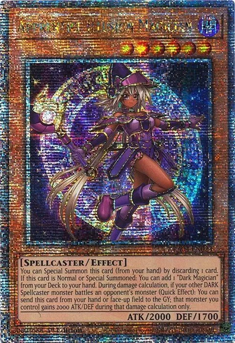 Apprentice Illusion Magician Quarter Century Secret Rare RA04-EN023 Yu-Gi-Oh card from Quarter Century Stampede