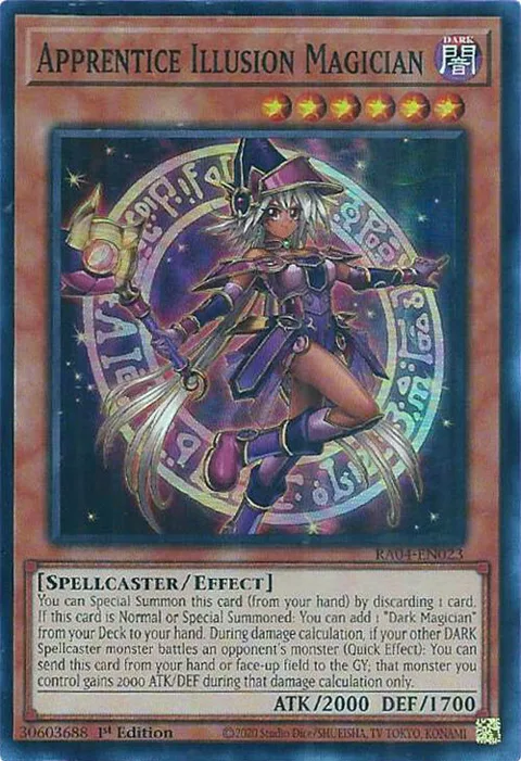 Apprentice Illusion Magician RA04-EN023 Yu-Gi-Oh card from Quarter Century Stampede