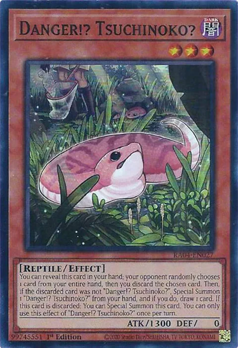 Danger!? Tsuchinoko? RA04-EN027 Yu-Gi-Oh card from Quarter Century Stampede
