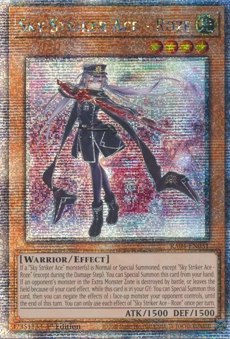 Sky Striker Ace - Roze Quarter Century Secret Rare RA04-EN031 Yu-Gi-Oh card from Quarter Century Stampede