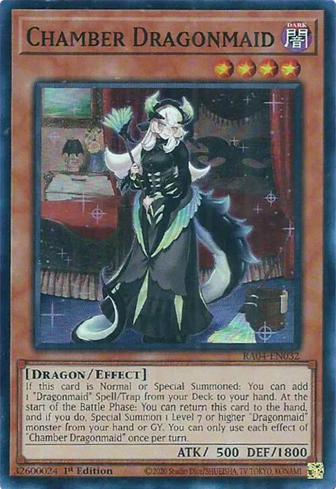 Chamber Dragonmaid RA04-EN032 Yu-Gi-Oh card from Quarter Century Stampede