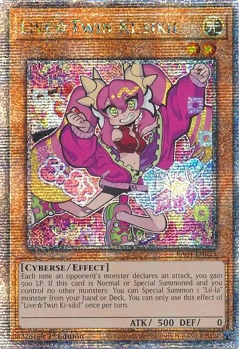 Live Twin Ki-sikil Quarter Century Secret Rare RA04-EN035 Yu-Gi-Oh card from Quarter Century Stampede