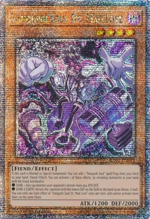 Vanquish Soul Dr. Mad Love Quarter Century Secret Rare RA04-EN045 Yu-Gi-Oh card from Quarter Century Stampede