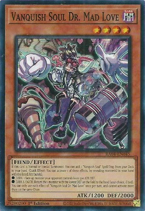 Vanquish Soul Dr. Mad Love RA04-EN045 Yu-Gi-Oh card from Quarter Century Stampede