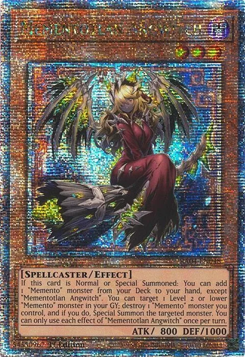 Mementotlan Angwitch Quarter Century Secret Rare RA04-EN048 Yu-Gi-Oh card from Quarter Century Stampede