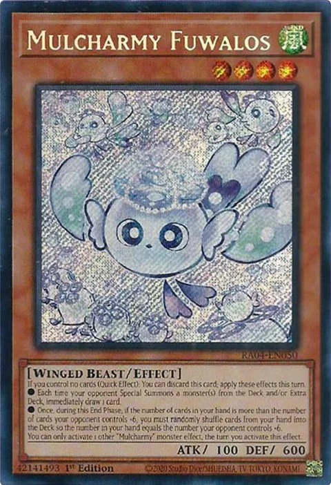 Mulcharmy Fuwalos Secret Rare RA04-EN050 Yu-Gi-Oh card from Quarter Century Stampede
