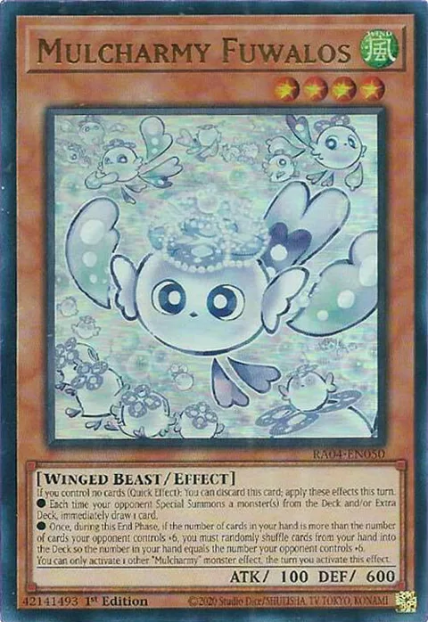 Mulcharmy Fuwalos Ultra Rare RA04-EN050 Yu-Gi-Oh card from Quarter Century Stampede