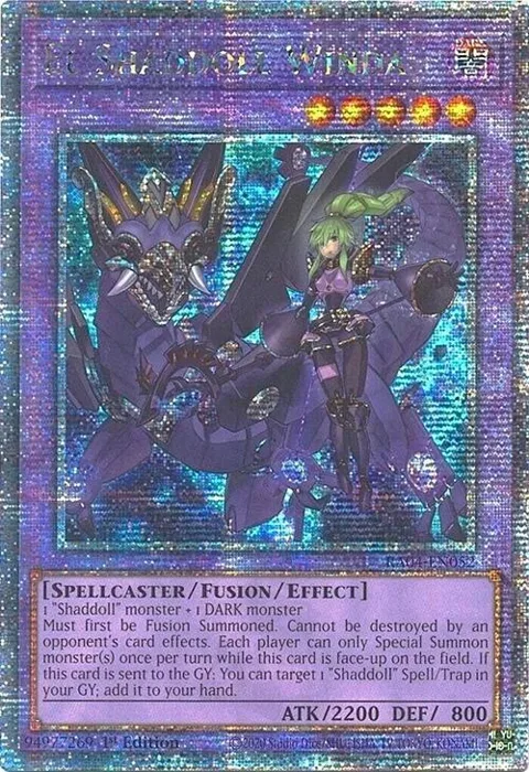 El Shaddoll Winda Alt Art Quarter Century Secret Rare RA04-EN052 Yu-Gi-Oh card from Quarter Century Stampede