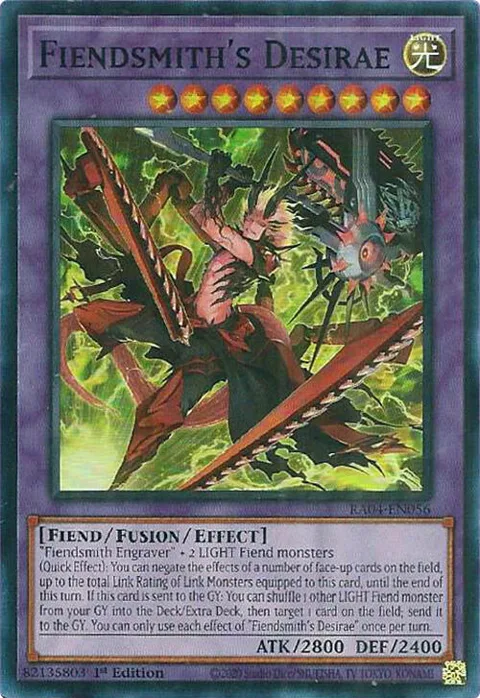 Fiendsmith's Desirae RA04-EN056 Yu-Gi-Oh card from Quarter Century Stampede