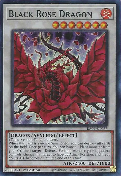 Black Rose Dragon RA04-EN057 Yu-Gi-Oh card from Quarter Century Stampede