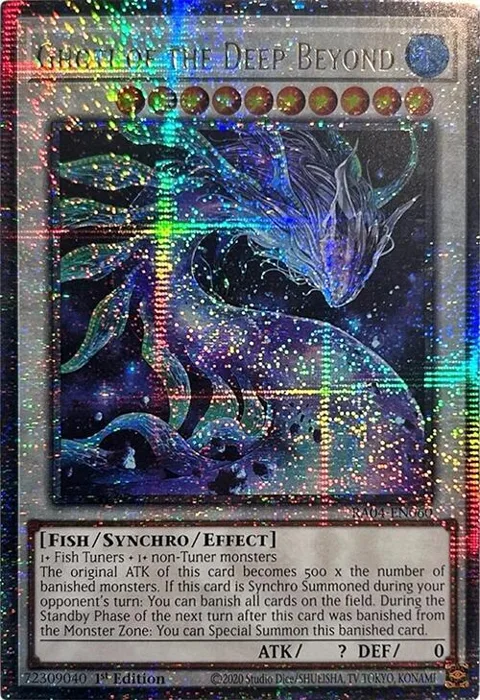 Ghoti of the Deep Beyond Quarter Century Secret Rare RA04-EN060 Yu-Gi-Oh card from Quarter Century Stampede
