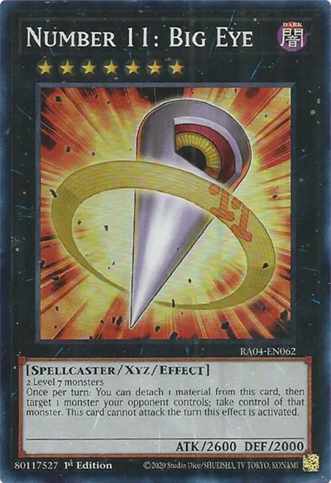 Number 11: Big Eye RA04-EN062 Yu-Gi-Oh card from Quarter Century Stampede