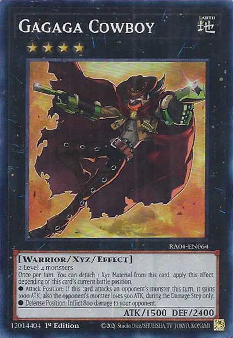 Gagaga Cowboy RA04-EN064 Yu-Gi-Oh card from Quarter Century Stampede