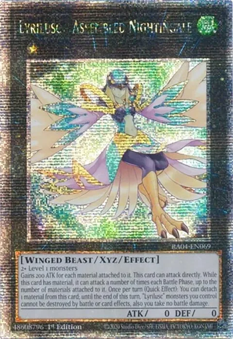 Lyrilusc - Assembled Nightingale Quarter Century Secret Rare RA04-EN069 Yu-Gi-Oh card from Quarter Century Stampede