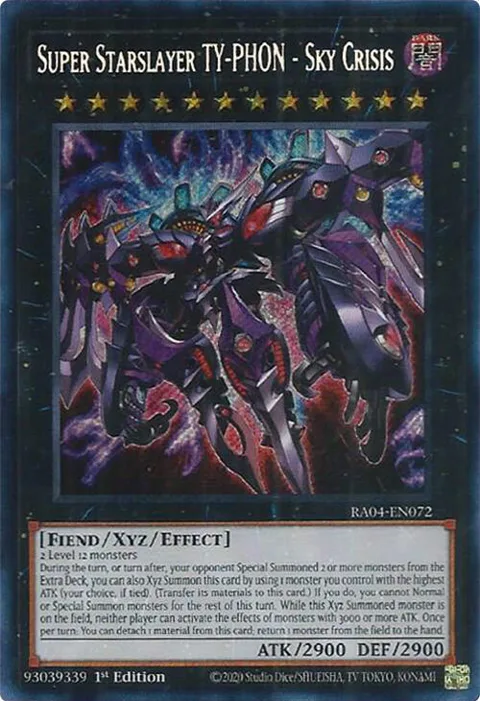 Super Starslayer TY-PHON - Sky Crisis Secret Rare RA04-EN072 Yu-Gi-Oh card from Quarter Century Stampede
