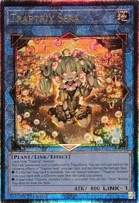 Traptrix Sera Prismatic Ultimate Rare RA04-EN075 Yu-Gi-Oh card from Quarter Century Stampede
