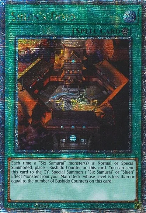 Shien's Dojo Quarter Century Secret Rare RA04-EN088 Yu-Gi-Oh card from Quarter Century Stampede
