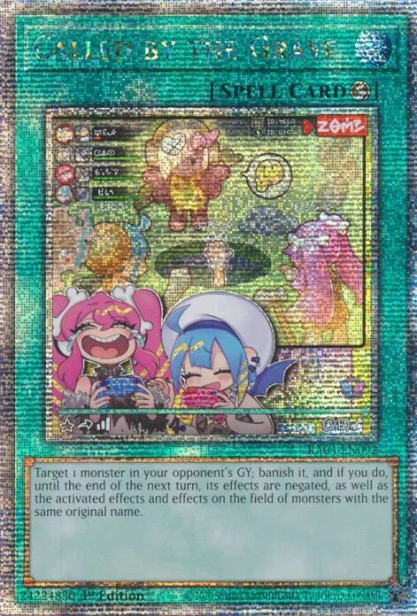 Called by the Grave New Art Quarter Century Secret Rare RA04-EN092 Yu-Gi-Oh card from Quarter Century Stampede