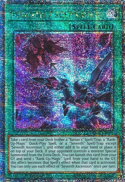Seventh Ascension Quarter Century Secret Rare RA04-EN098 Yu-Gi-Oh card from Quarter Century Stampede