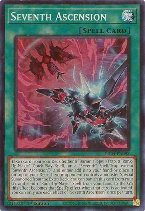 Seventh Ascension RA04-EN098 Yu-Gi-Oh card from Quarter Century Stampede