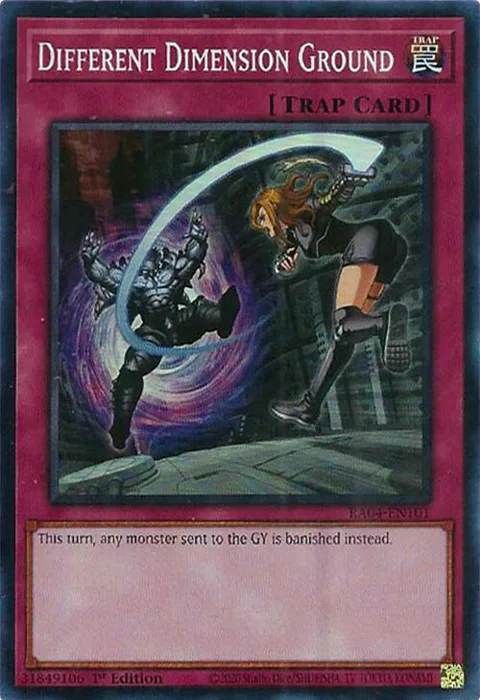 Different Dimension Ground RA04-EN101 Yu-Gi-Oh card from Quarter Century Stampede